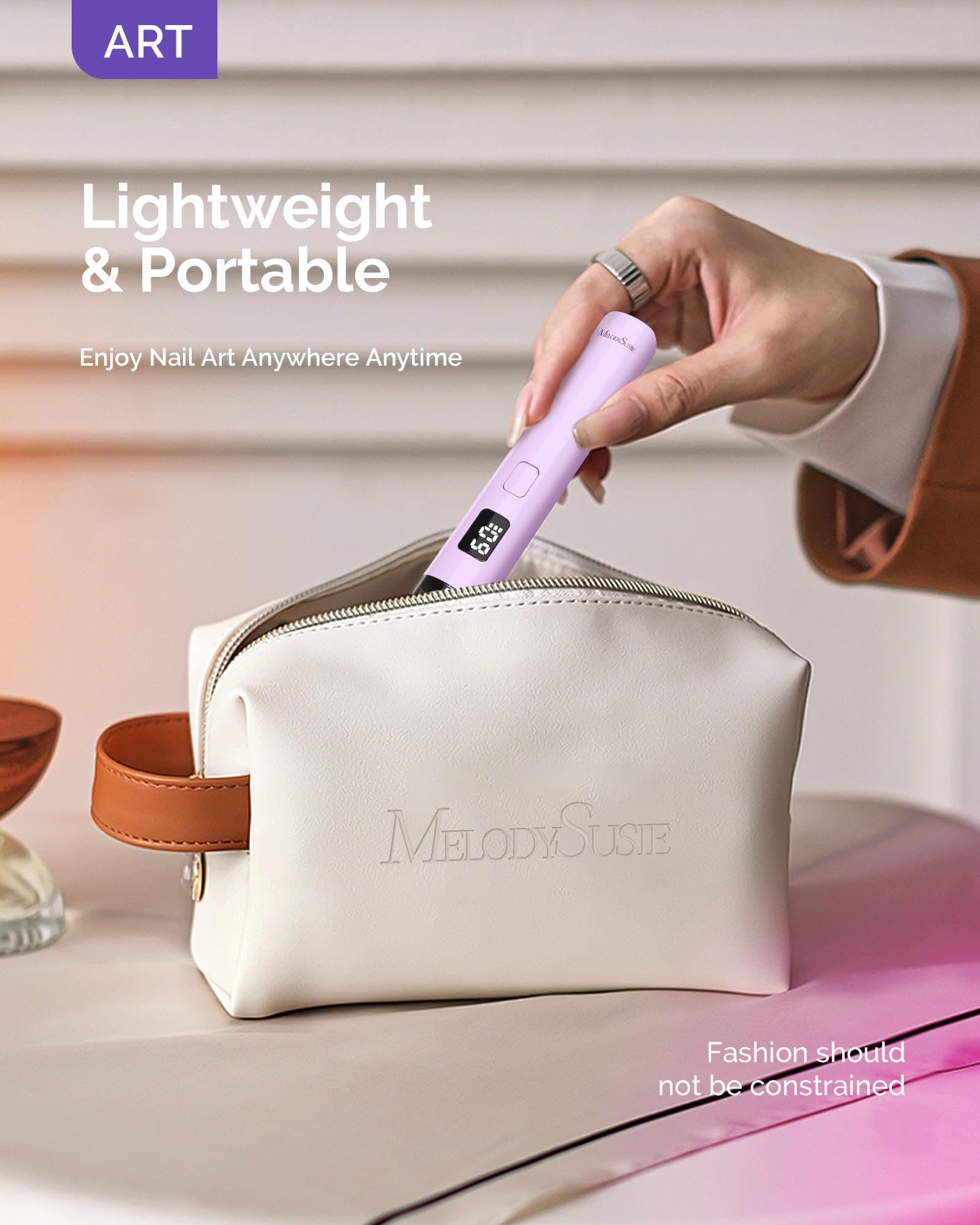 MelodySusie packed in travel kit offering cordless nail styling on-the-go