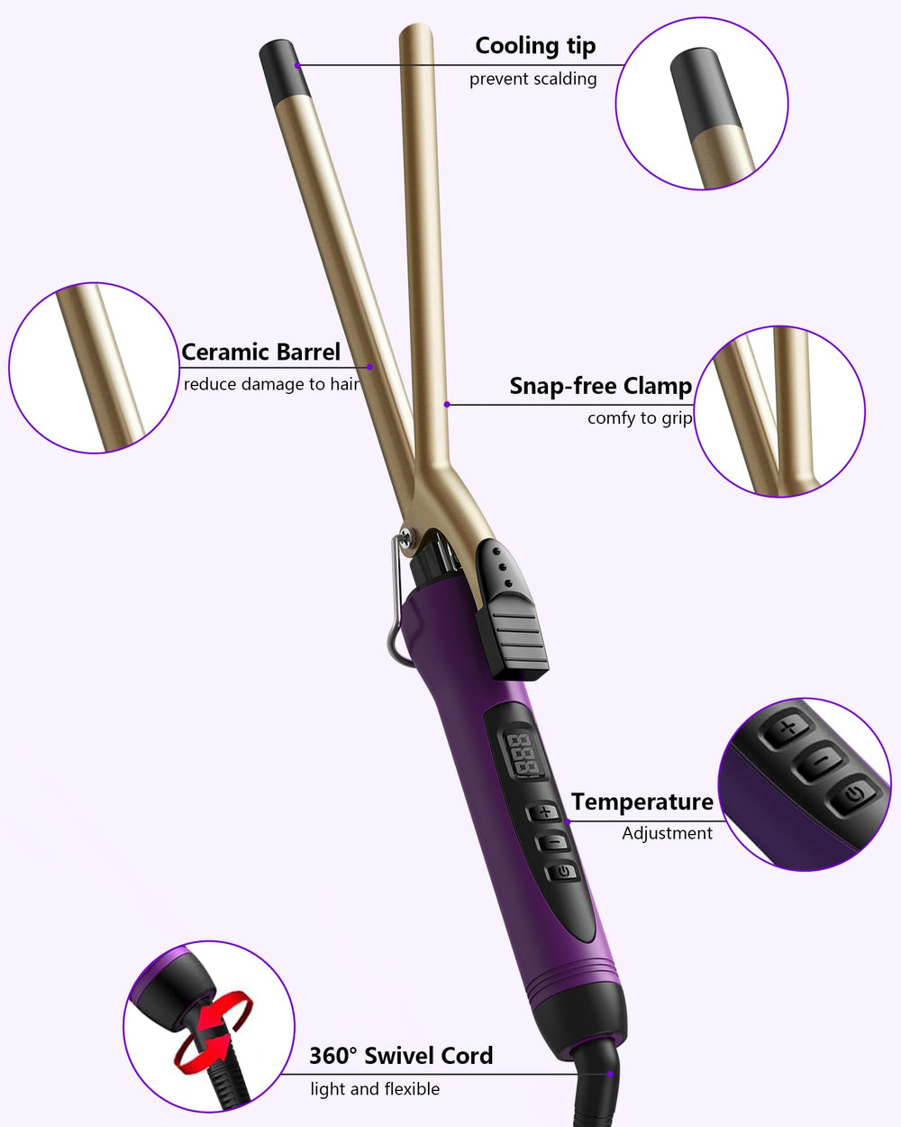 MELYDO wand held in hand to show size and ergonomic control benefit