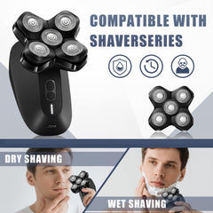 MEMIRY replacement blade snapped onto Dome Shaver demonstrating secure fit benefit