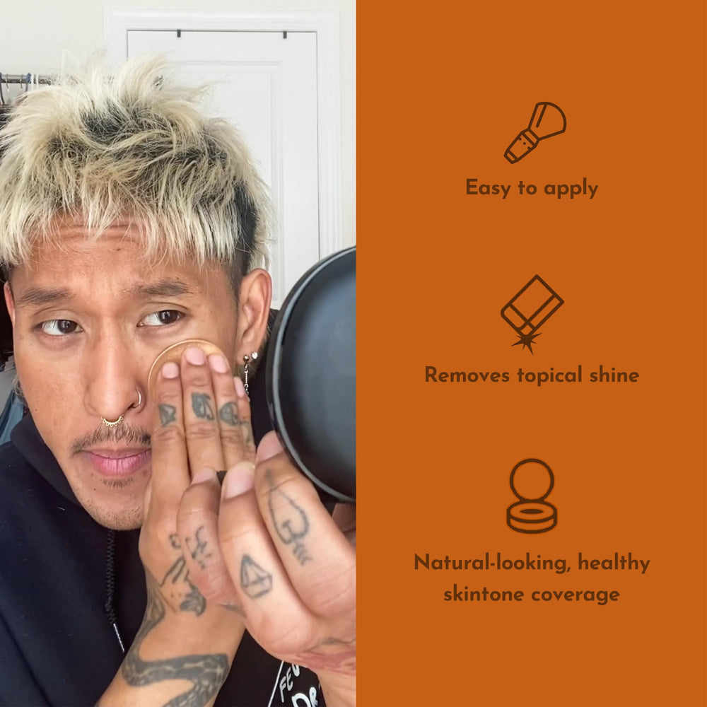 MËNAJI included application pad demonstrating easy, precise touch-up benefit