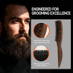 MenGate ergonomic handle side view reducing hand strain while styling