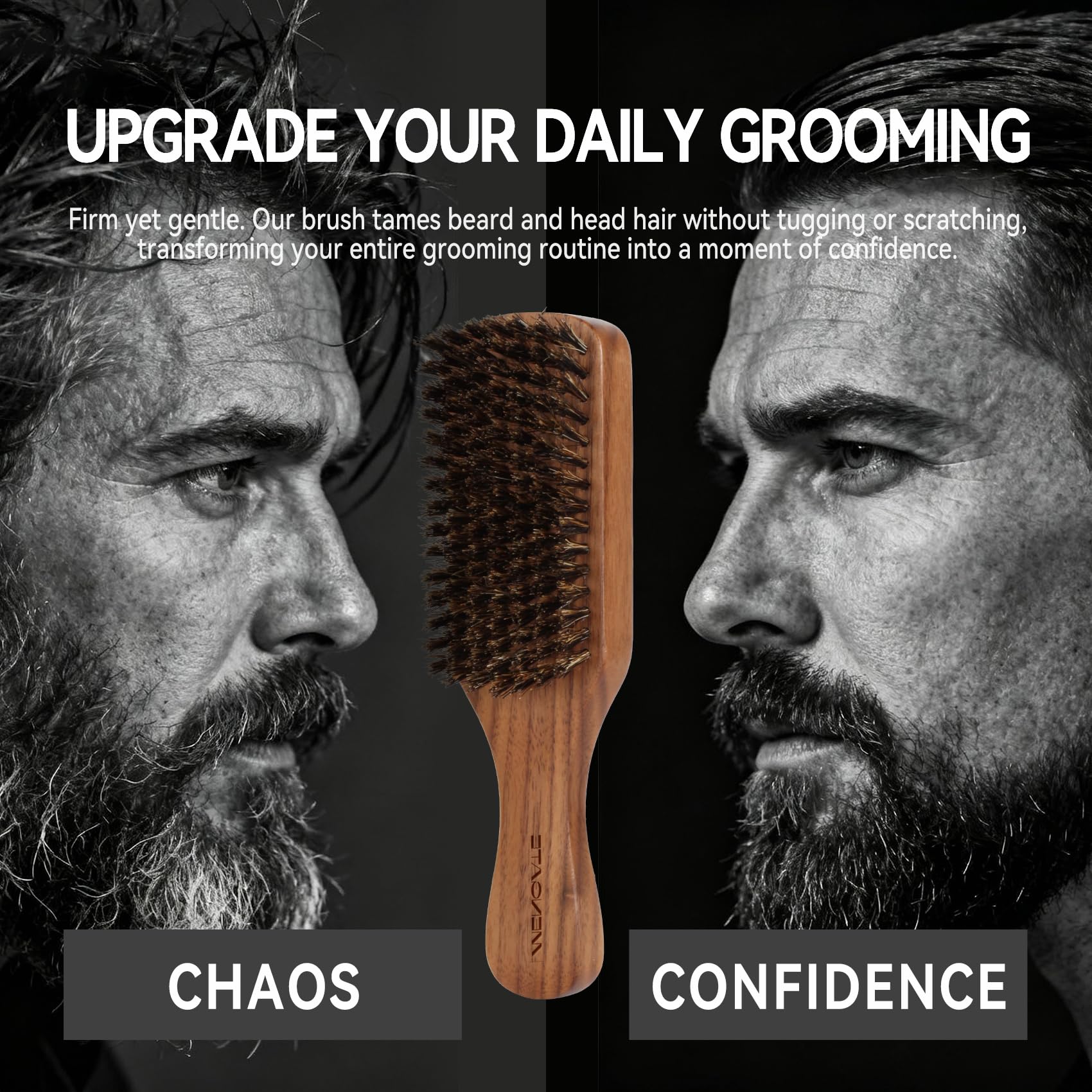 MenGate metal keychain comb detail for quick touch-ups and precise edge definition