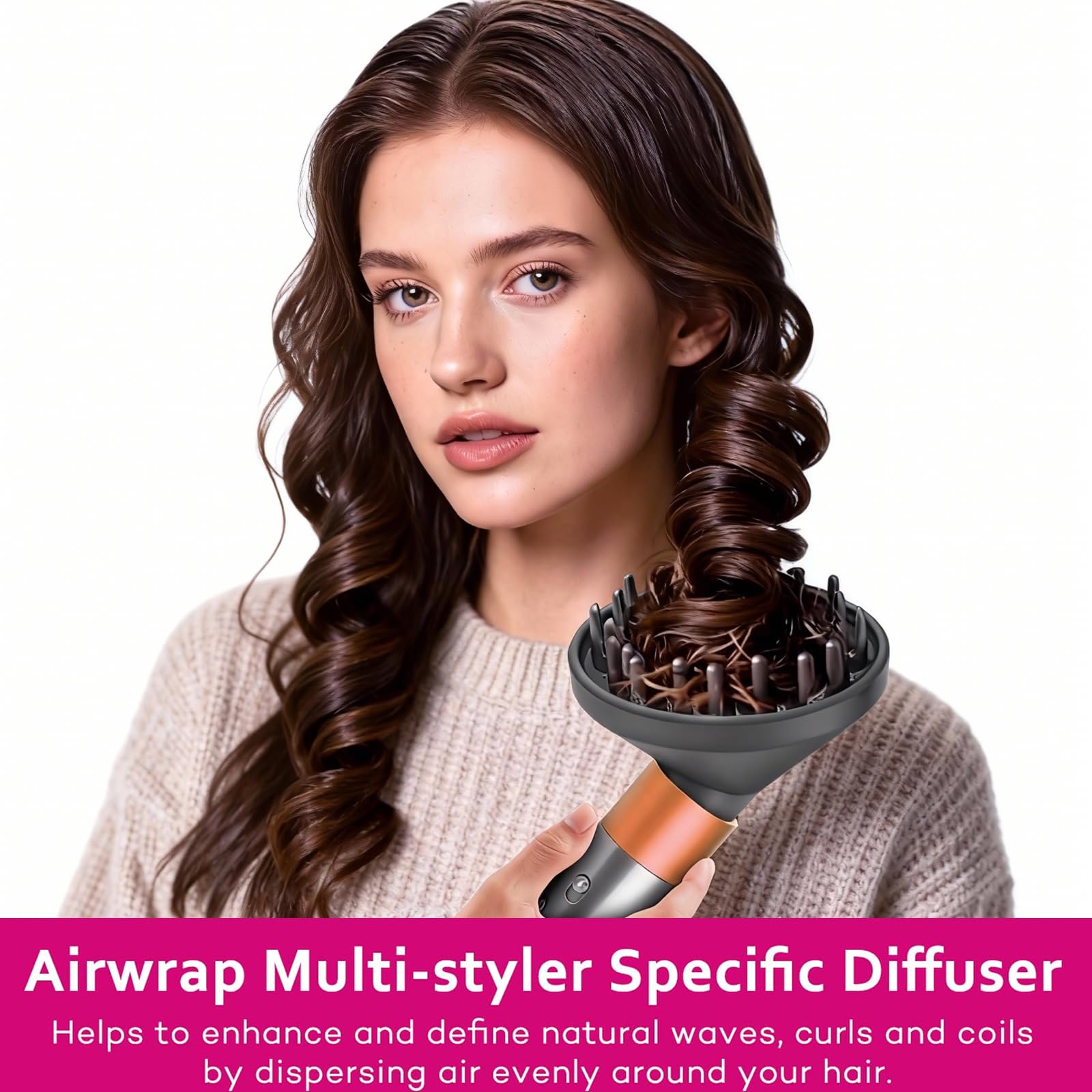 MengTiger diffuser close-up of prongs for curl definition benefit