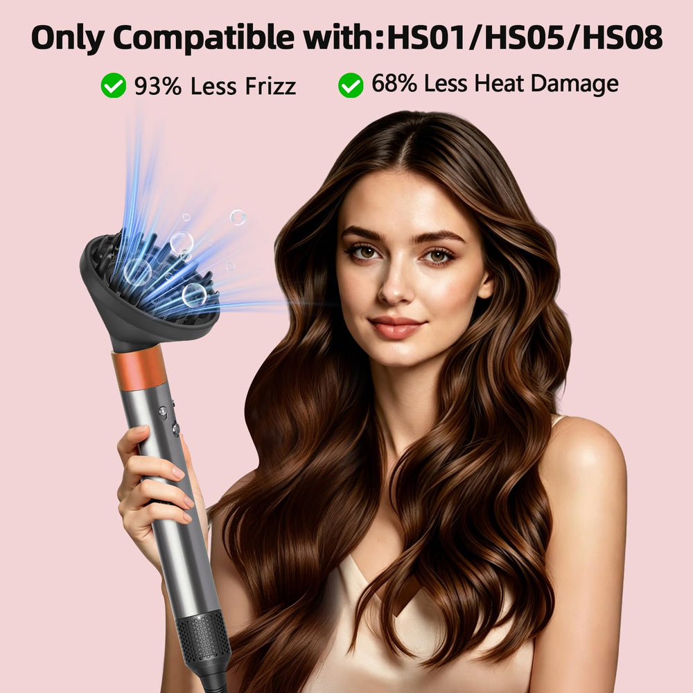 MengTiger diffuser used on wavy hair delivering volume benefit
