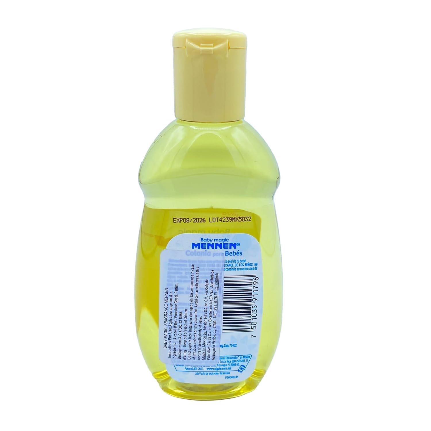 Mennen Baby Magic fine spray mist being dispensed to show gentle application and quick drying