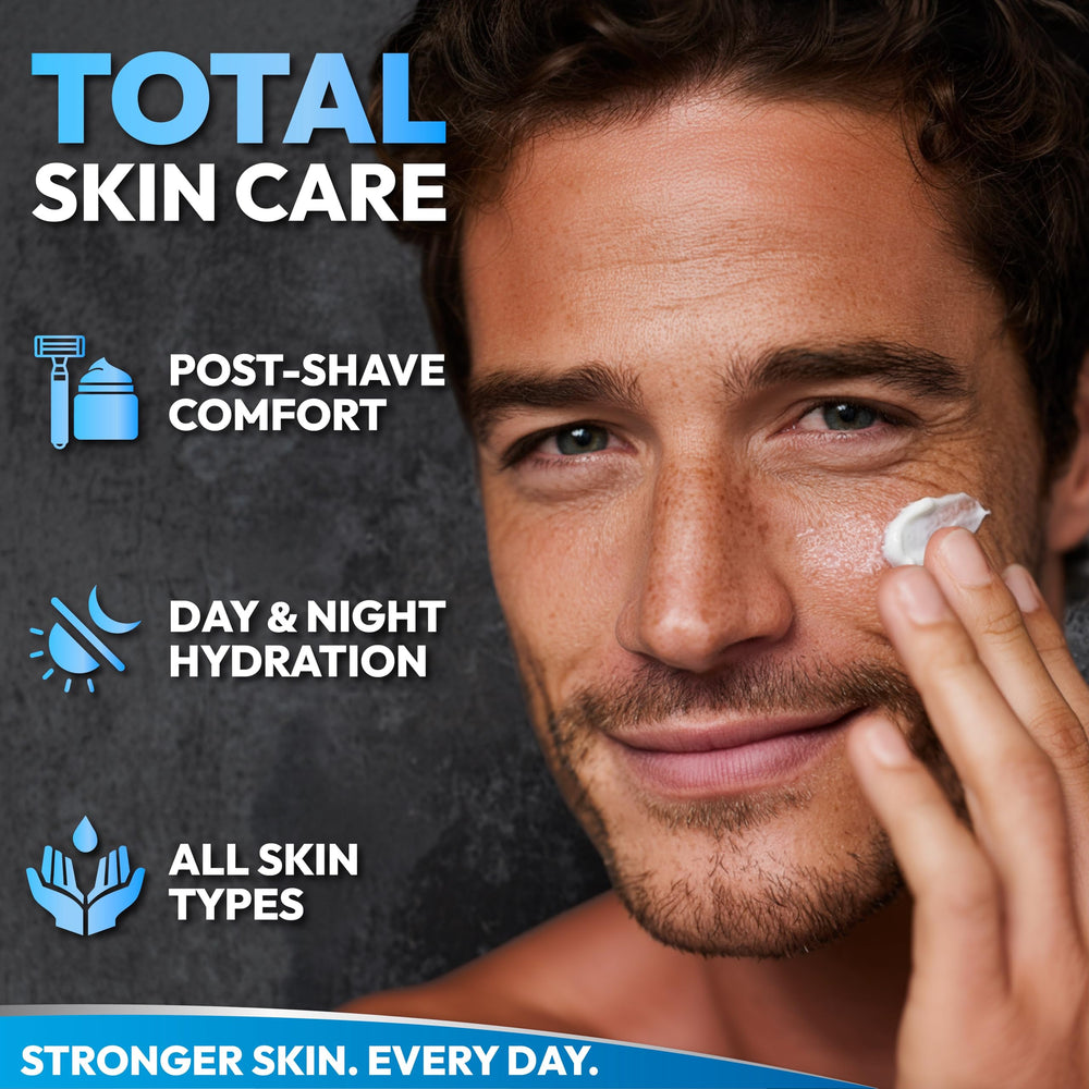 Menvils in a man’s morning routine showing non-greasy finish