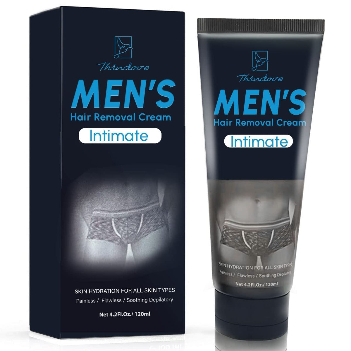 MEOLY front packaging showing intimate hair removal cream and clear usage benefit