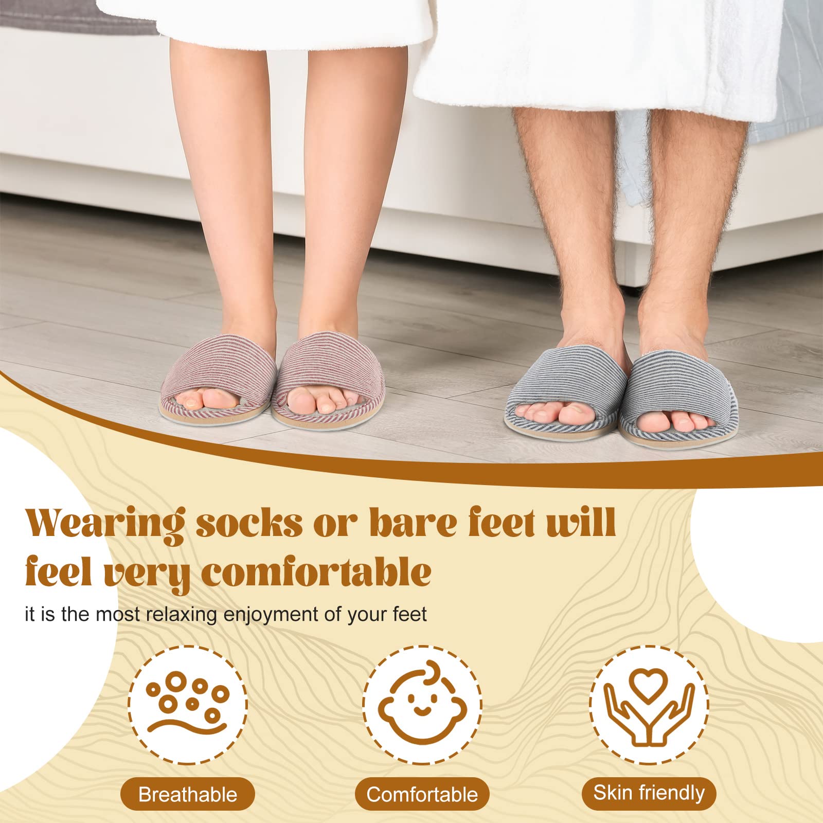mepase host offering slippers to guest showing convenience and presentable hospitality