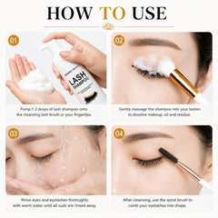 Mererke_Pretty foam texture in hand showing lightweight, non-greasy lather for sensitive eyes