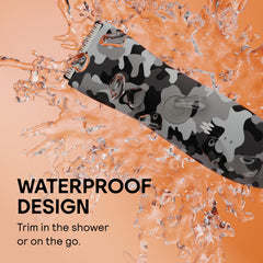 MERIDIAN trimmer being used in shower demonstrating waterproof reliability