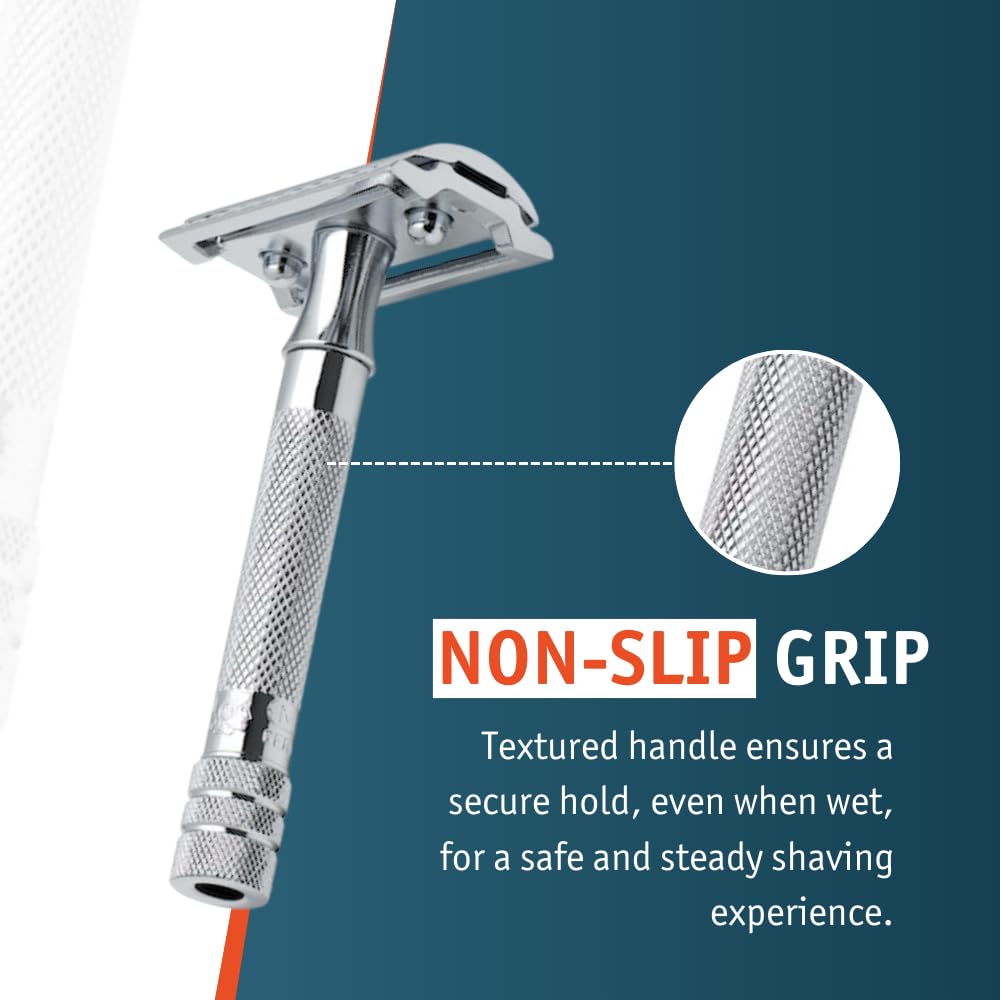 MERKUR close-up of blade gap demonstrating consistent cutting angle