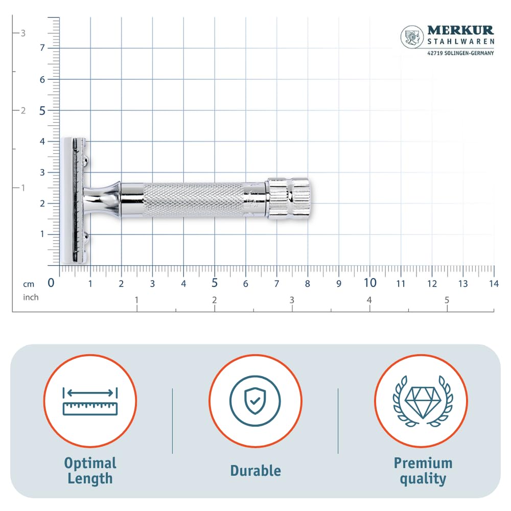 Merkur 34C held in hand to show scale and comfortable maneuverability