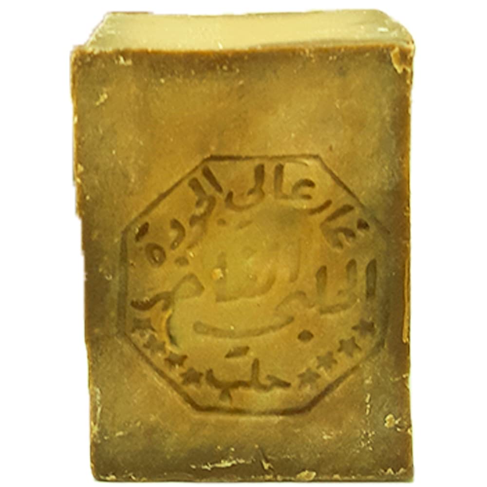 Merlinera Aleppo soap front view showing bar and label, highlights authenticity