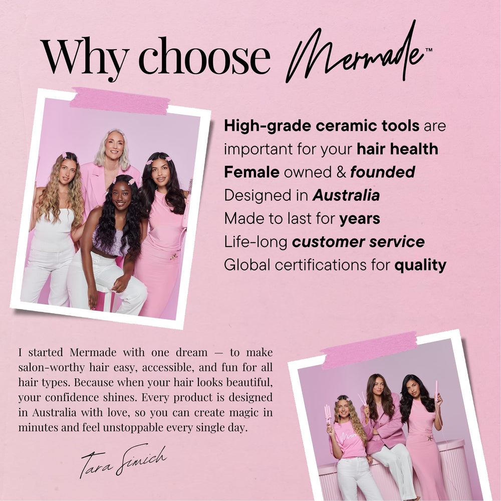 Mermade Hair packaging and contents showing what’s included for ready styling
