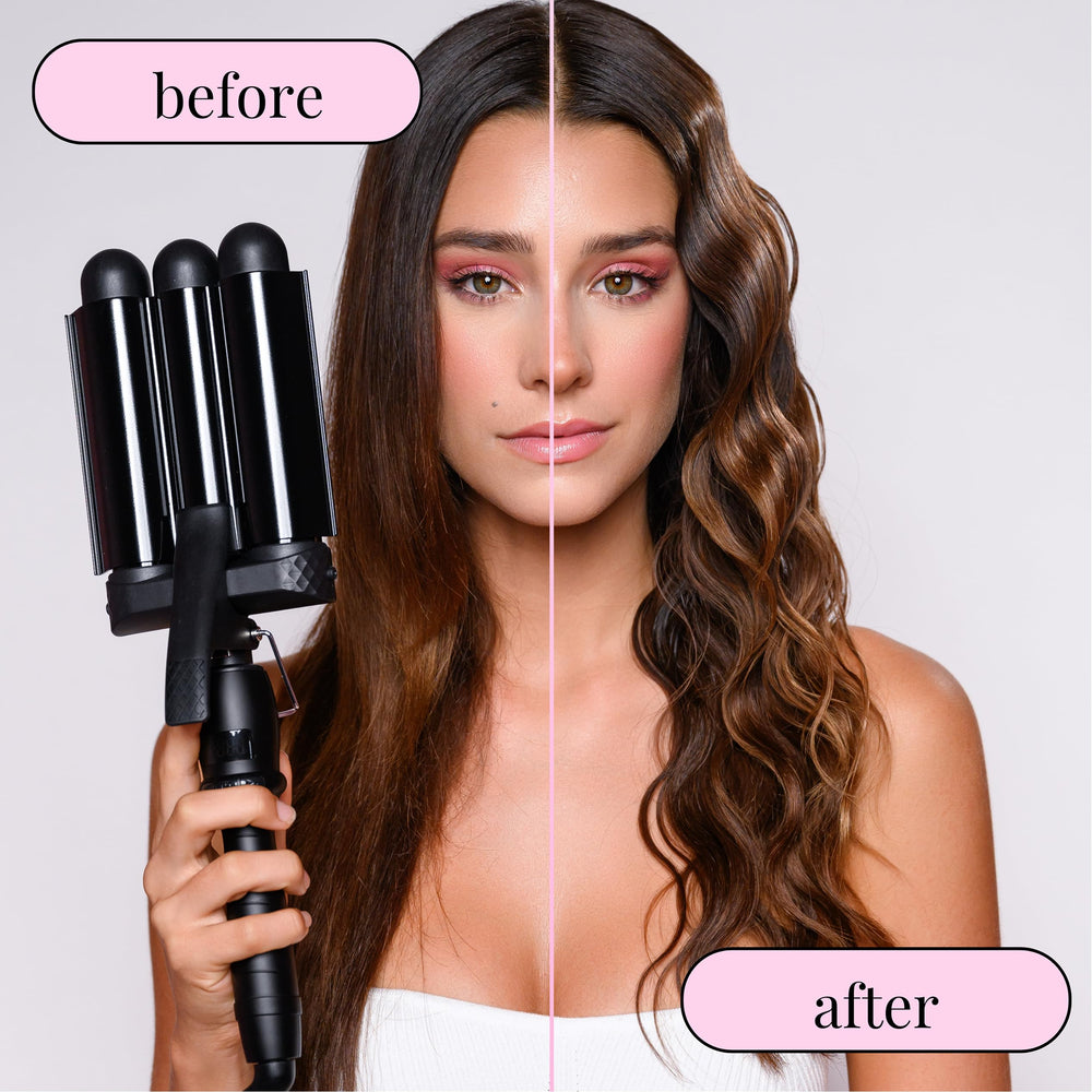 Mermade Hair PRO waver with included protective glove for safer heat handling benefit