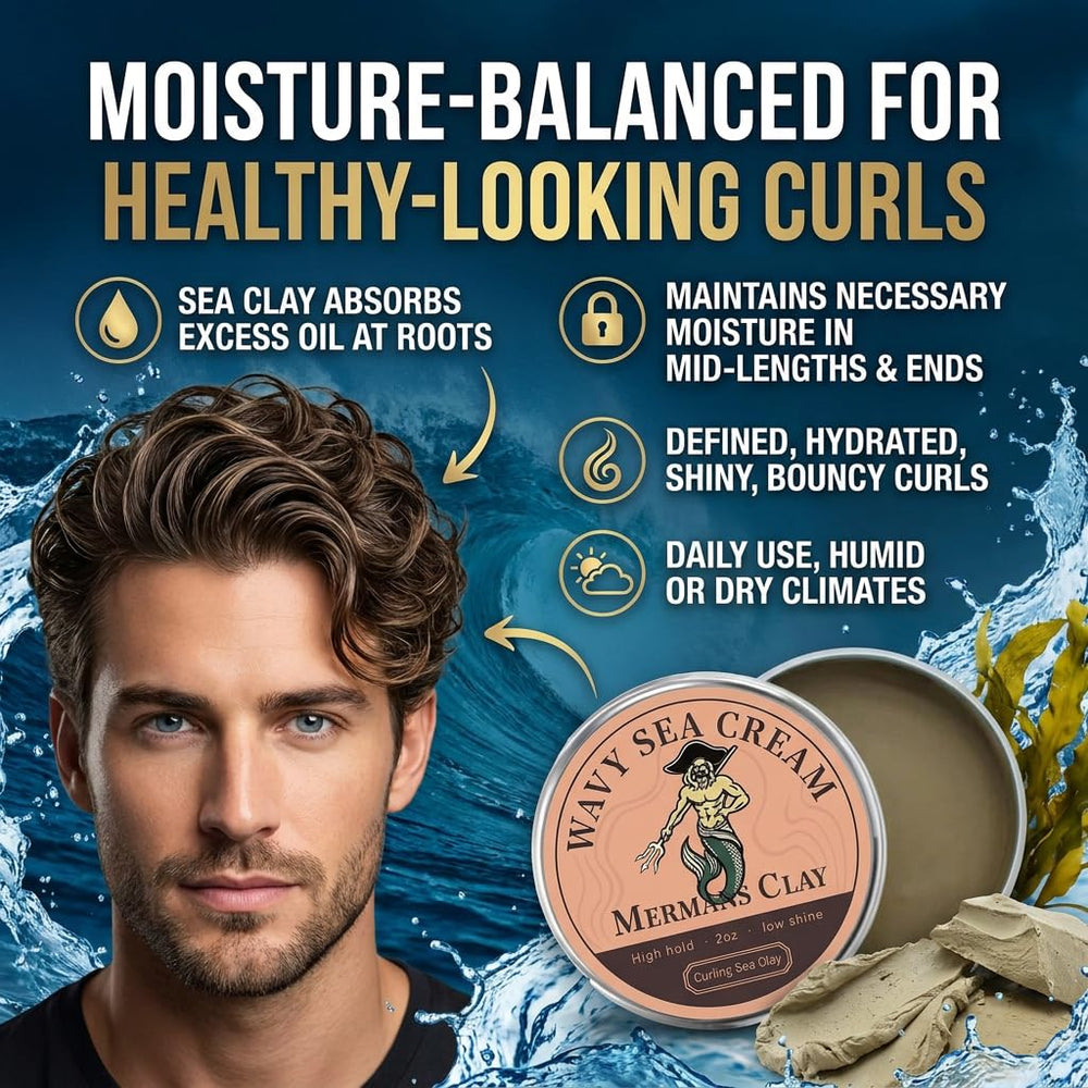 MERMANS CLAY lifted roots demonstration adding visible volume and natural hold