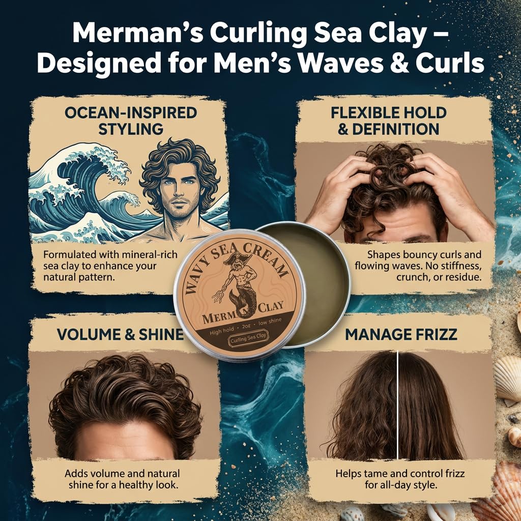 MERMANS CLAY creamy texture close-up highlighting smooth blend and grip
