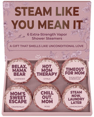 MESMOS front packaging showing six steamers and gift-ready presentation