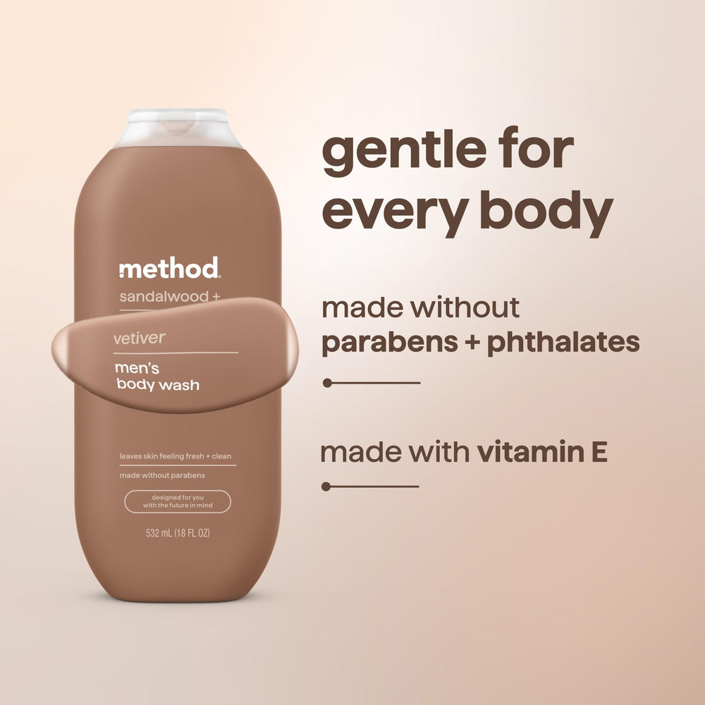 Recycled-plastic badge on Method bottle emphasizing eco benefit