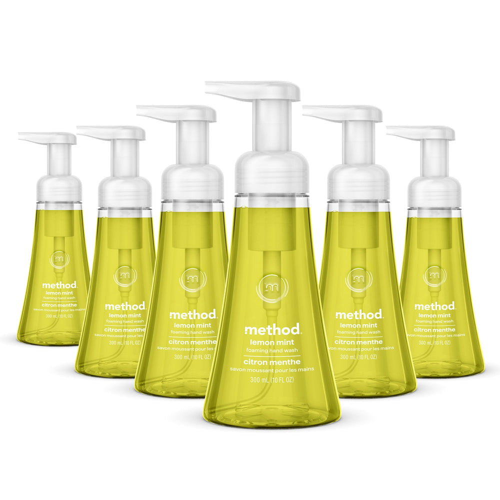 Method bottle front packaging showing lemon mint scent and benefits
