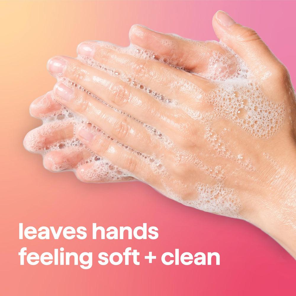 Method creamy foam texture on hand illustrating gentle, effective cleanse