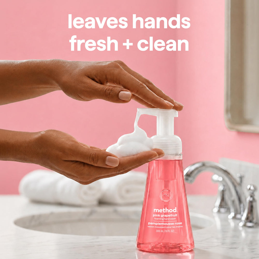 Method on bathroom counter styled for lifestyle look and pleasant aroma