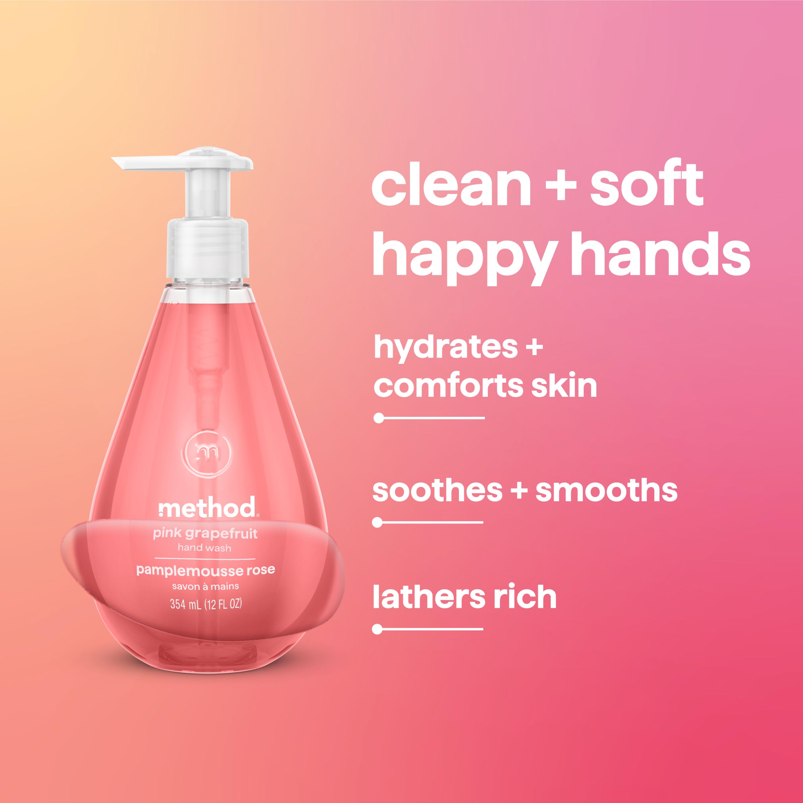 Method refill bottle option displayed to show reduced plastic waste advantage