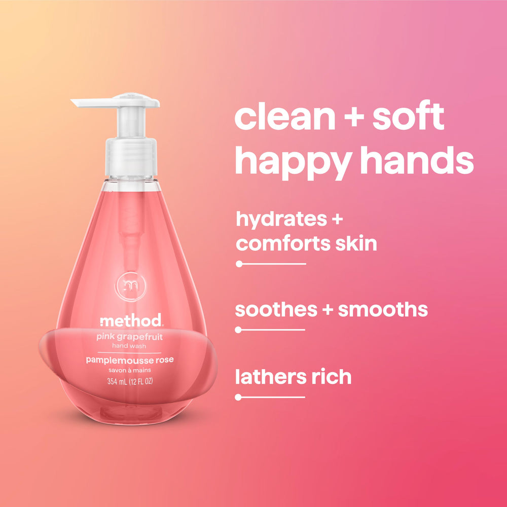 Method refill bottle option displayed to show reduced plastic waste advantage