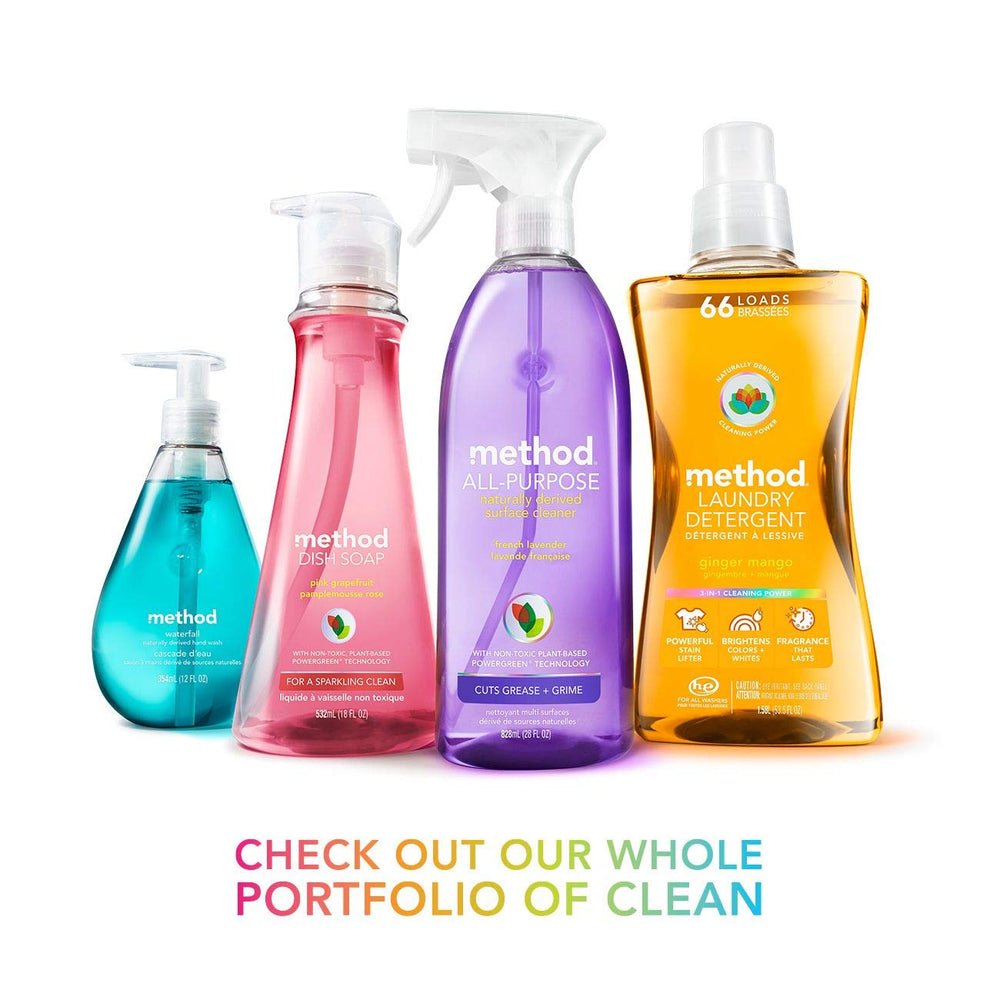 Method Sweet Water refill pouches staged in bathroom for stylish refills