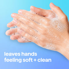 Method gel lather texture on palm, creamy foam for effective cleansing