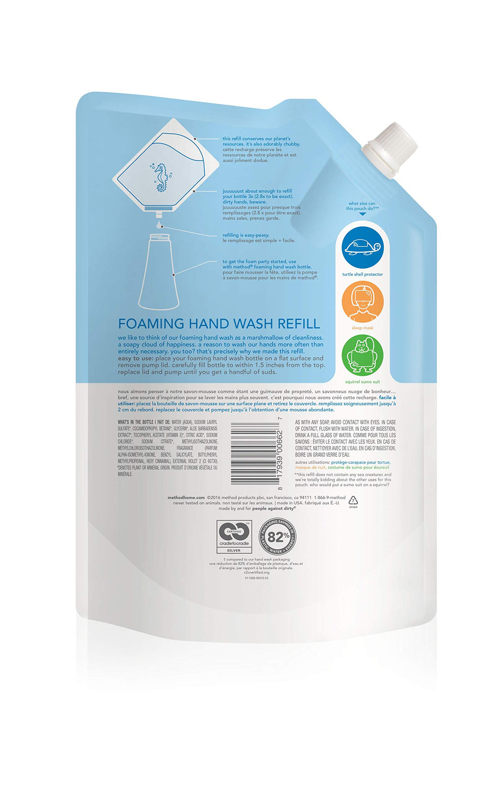 Method Sweet Water being poured into a pump dispenser and saving bottles