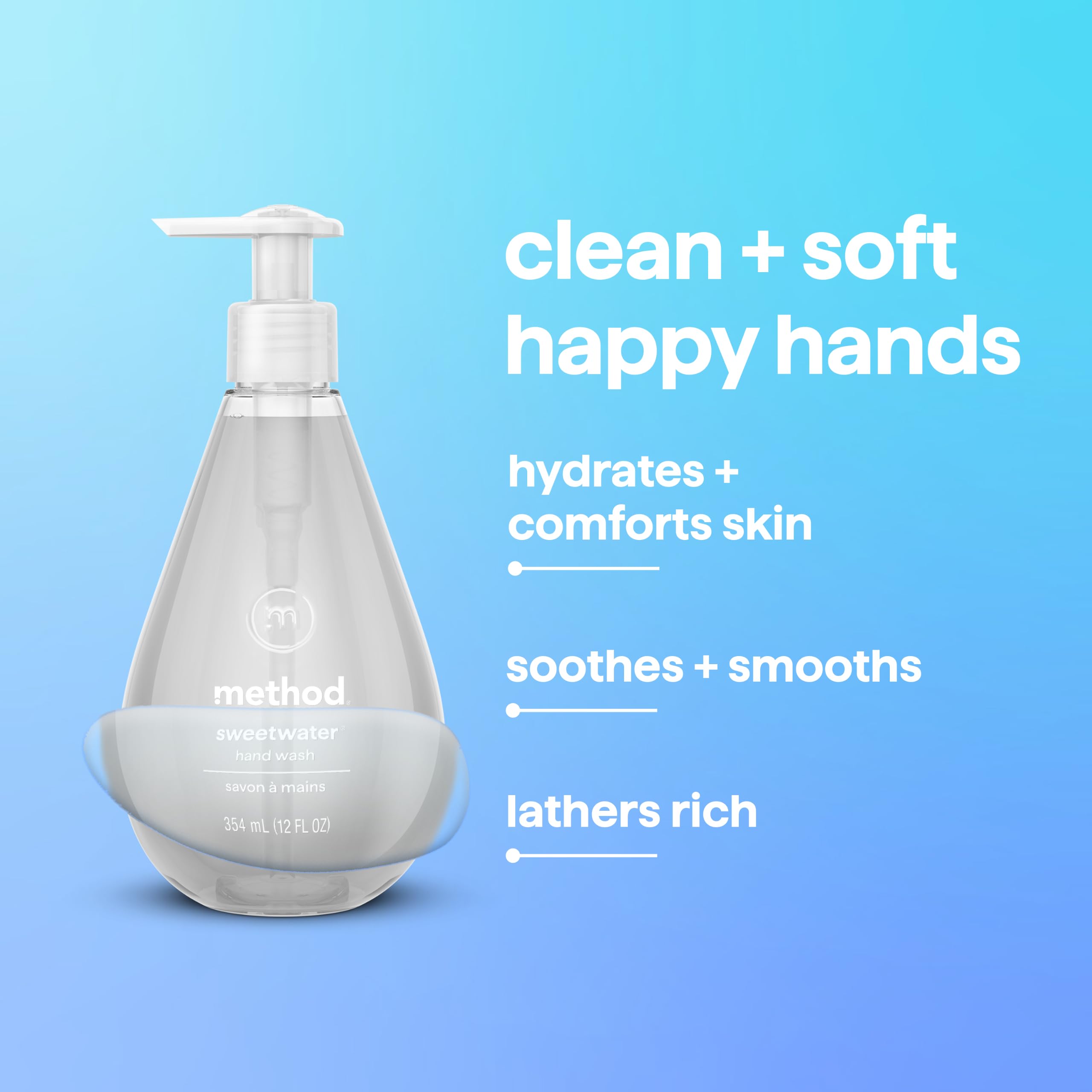Method three-pack arranged on counter, ideal for multi-room use