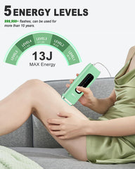 MEUKPE device in use on leg demonstrating smoothness and time-saving benefit