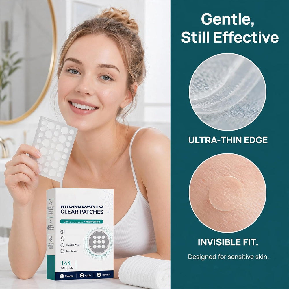 Mfxalx patch in bathroom routine showing simple skincare integration