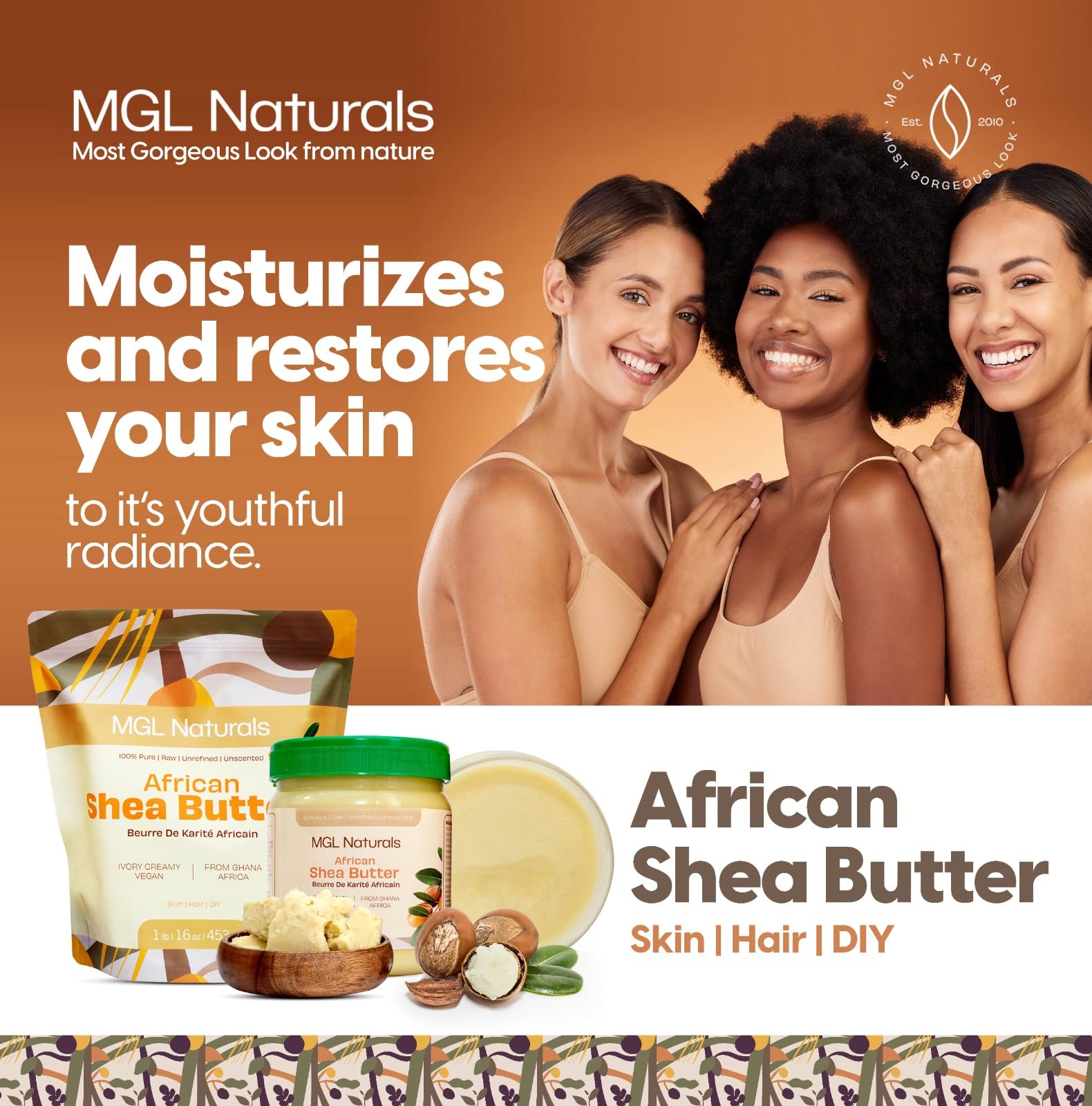 MGL Naturals jar on bathroom counter in lifestyle setting for daily skincare routine