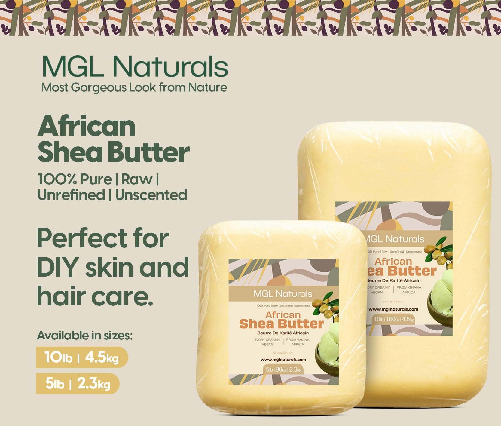 MGL Naturals smoothing shea butter on lips and cuticles for targeted moisture