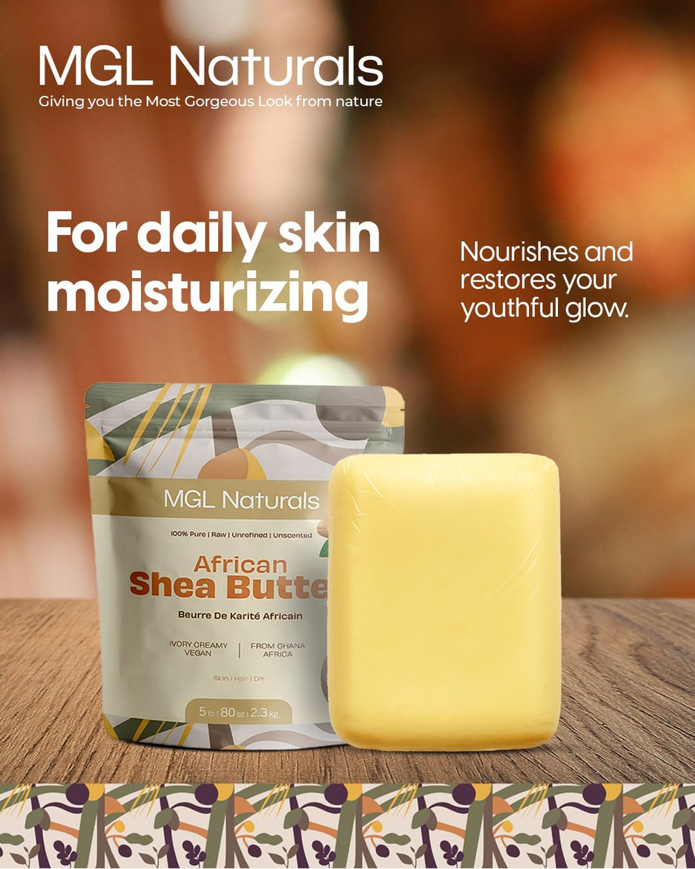 MGL Naturals melting shea butter in hands to demonstrate easy application