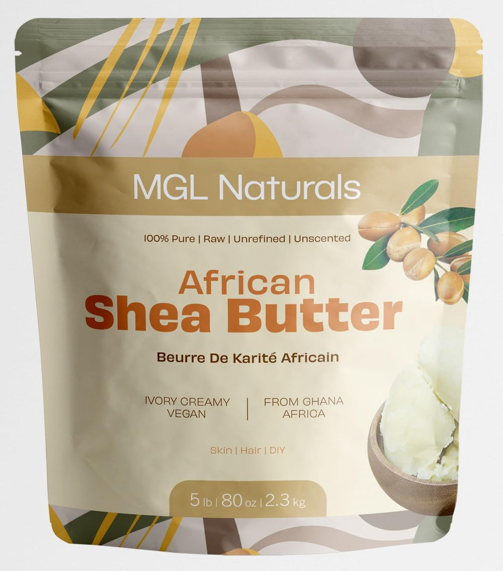 MGL Naturals close-up of creamy shea butter texture for rich hydration