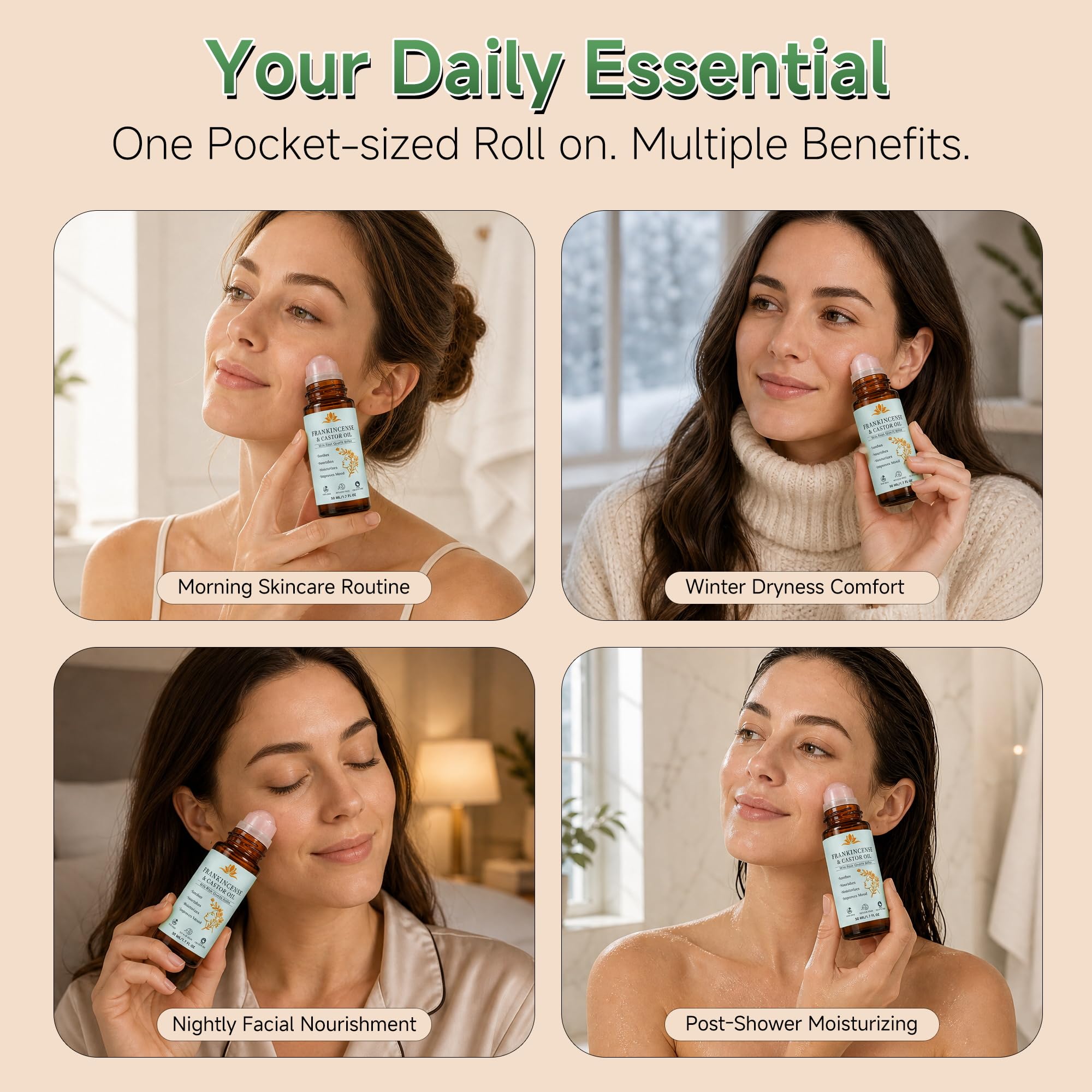 MGVAASURC roll-on next to bag and travel items for on-the-go skincare ease