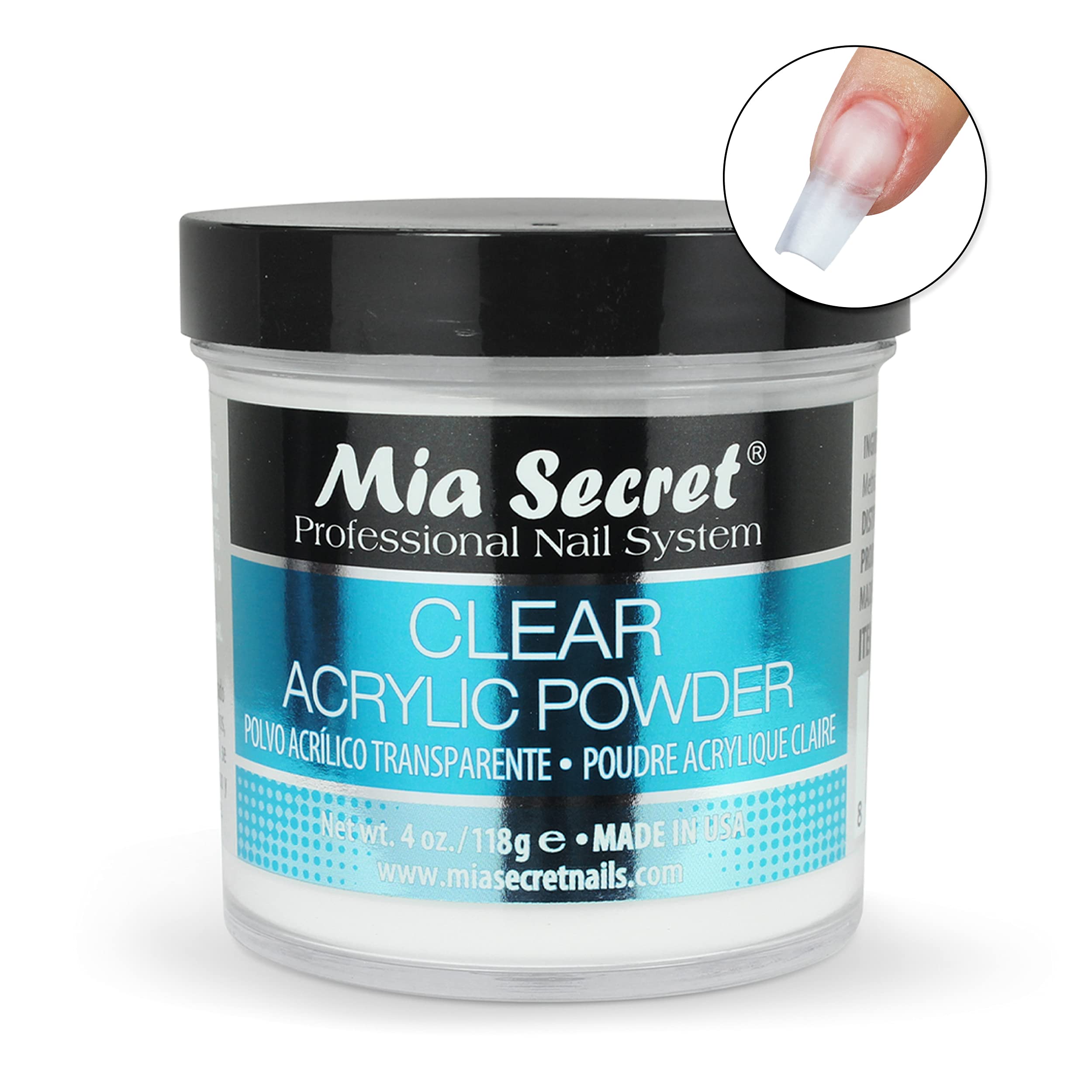 Mia Secret powder texture close-up illustrating smooth self-leveling formula