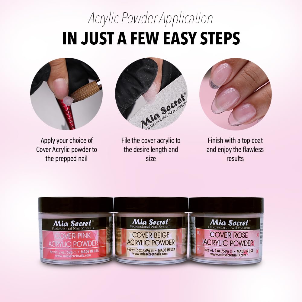 Mia Secret finished nails lifestyle shot showing salon-quality natural-looking results