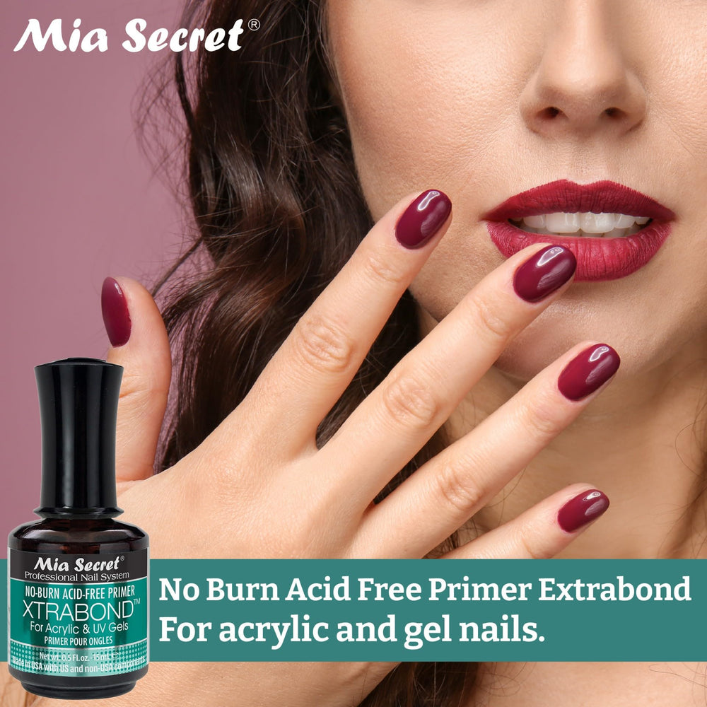 Mia Secret bottle on salon workstation illustrating professional use
