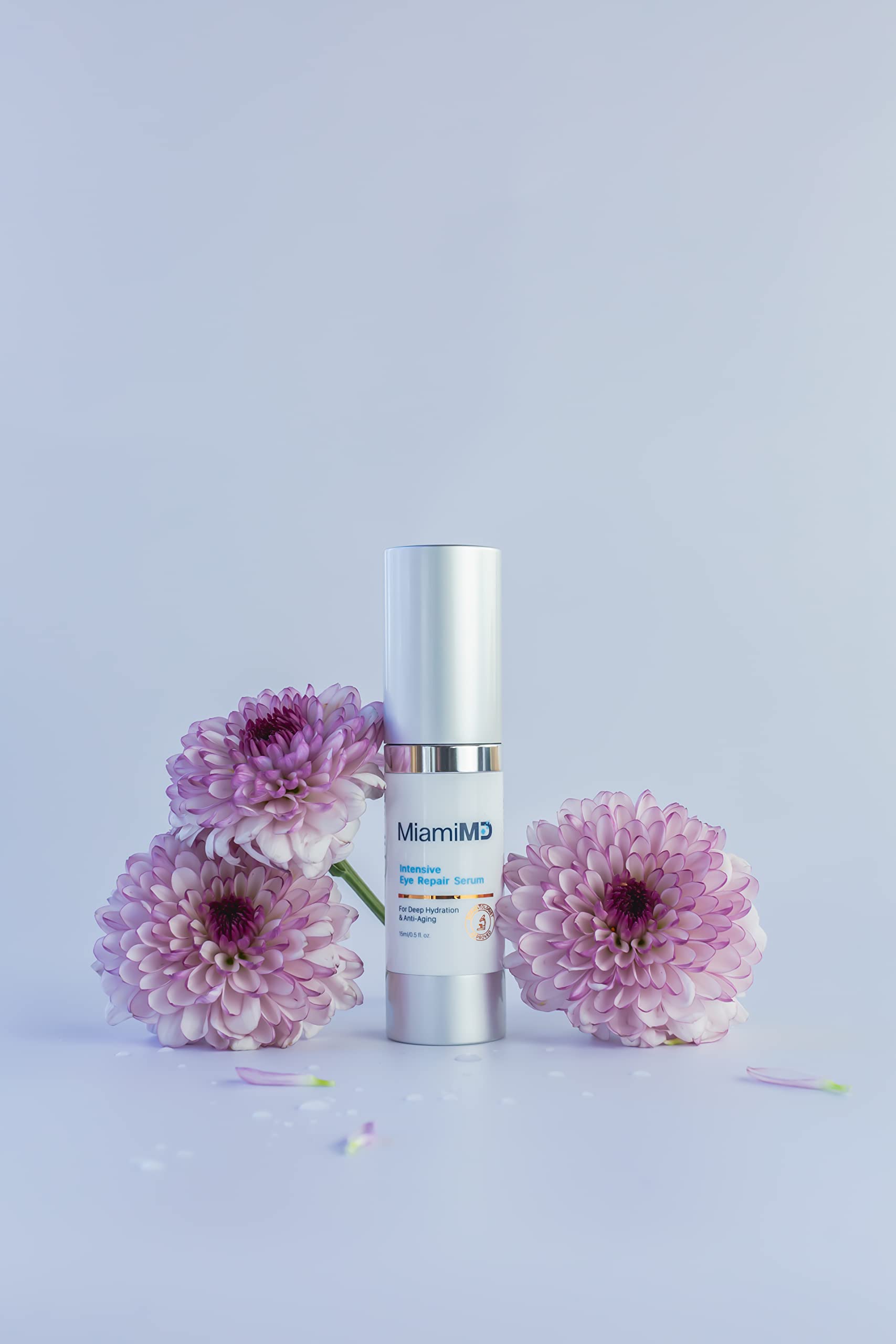 MiamiMD ingredient label photo showing Eyeliss Matrixyl Haloxyl Progeline for targeted aging support