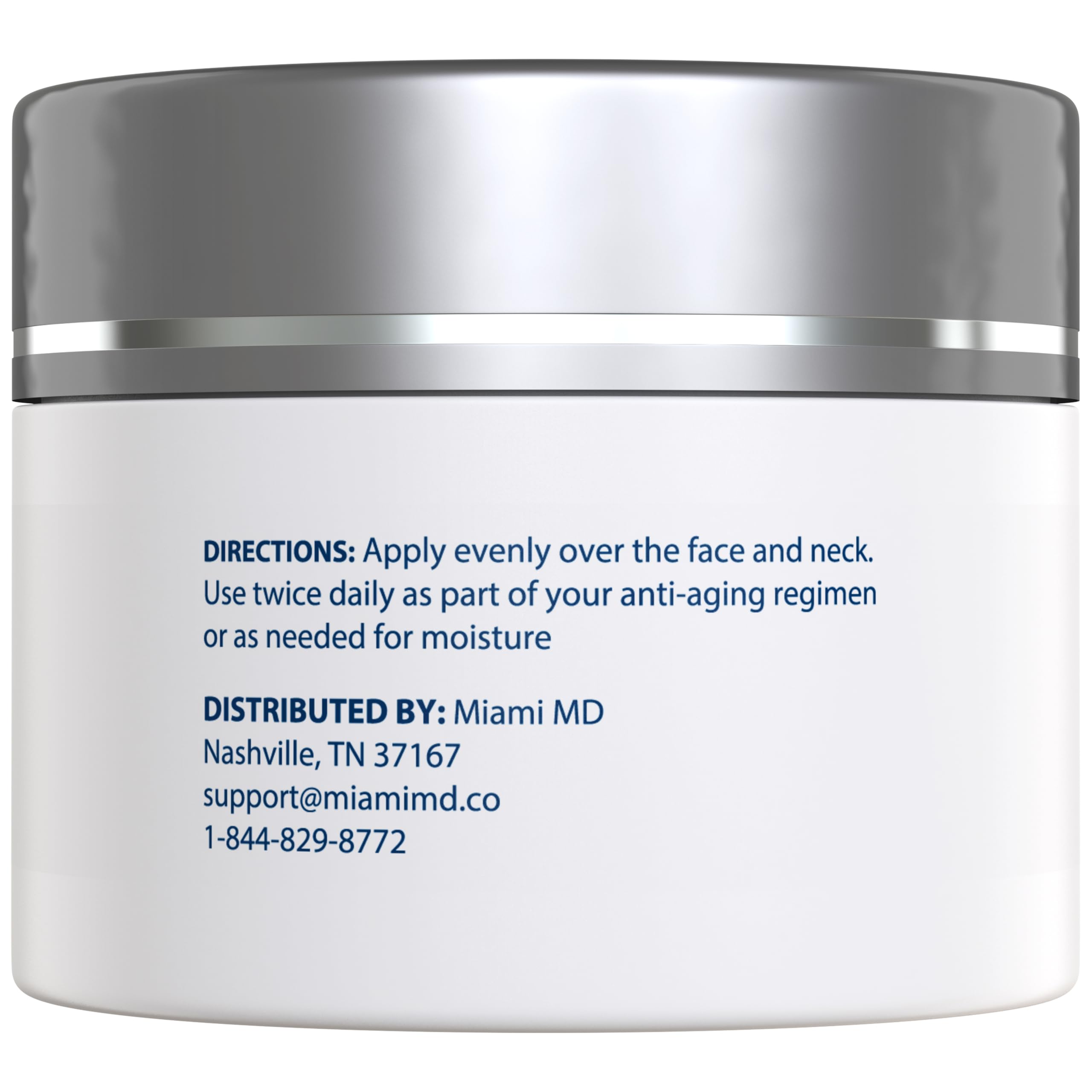 MiamiMD open jar close-up texture of cream showing smooth absorption benefit