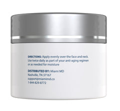 MiamiMD cream texture close-up demonstrating rich hydration and smooth spread