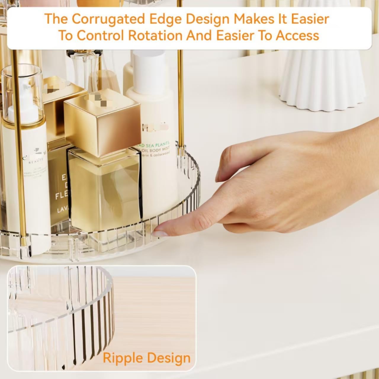 MiaoYfei organizer on bathroom counter showing tidy aesthetic and space-saving benefit