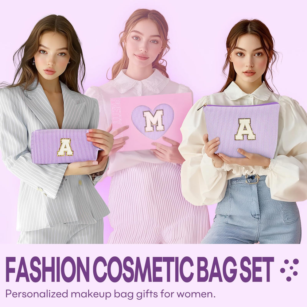 mibasies large pouch open with makeup inside, keeps items organized