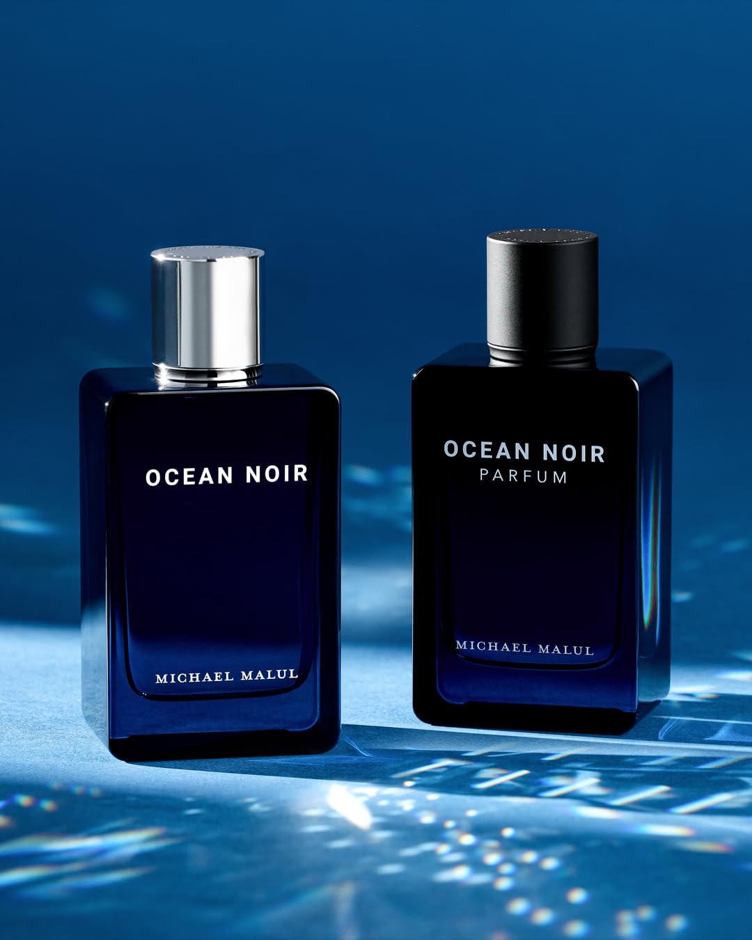 Michael Malul liquid close-up revealing warm amber hue and concentrated extrait texture benefit: rich formulation