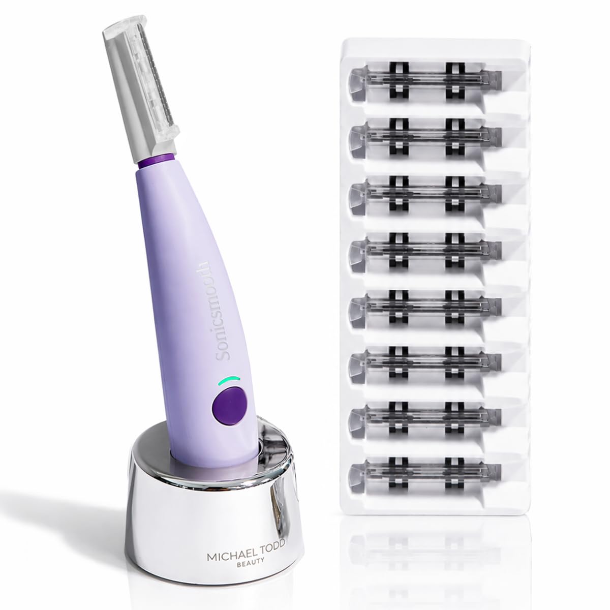 MICHAEL TODD Sonicsmooth front view showing sleek design and easy grip benefit