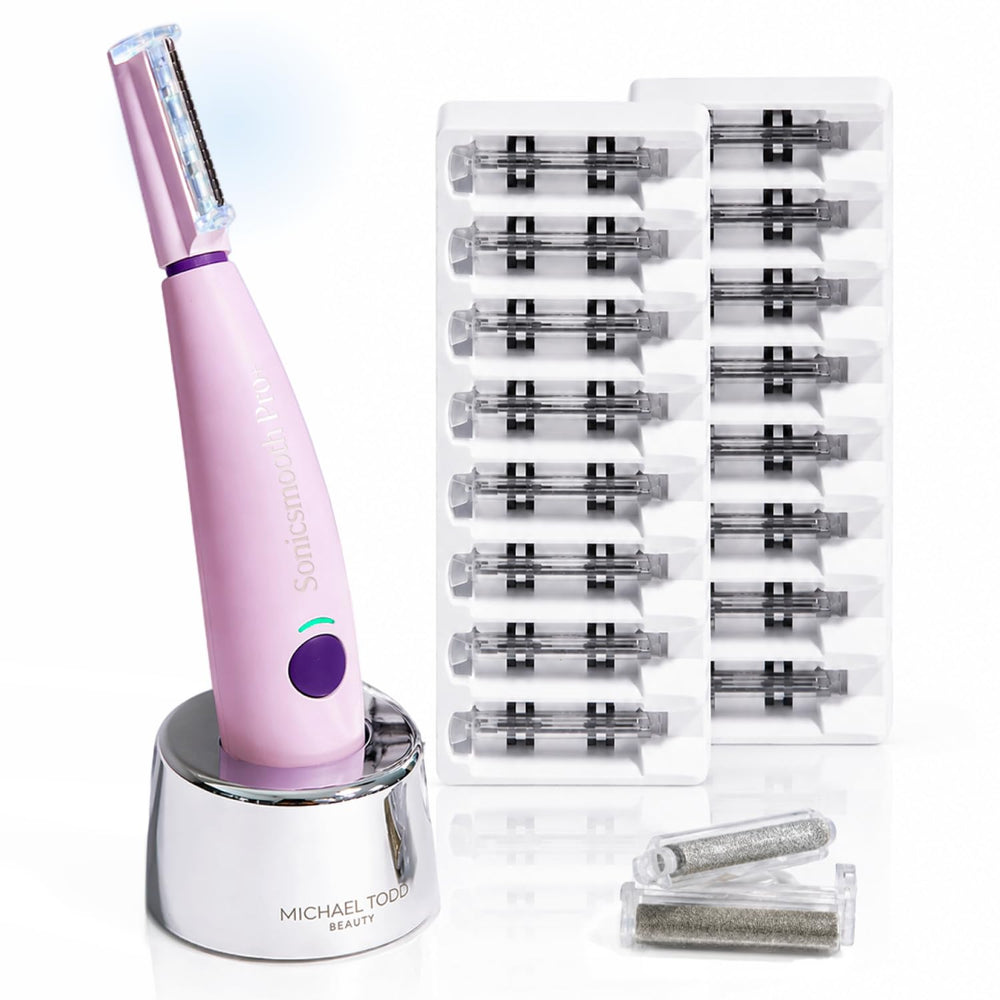 MICHAEL TODD front packaging showing full dermaplaning kit benefits